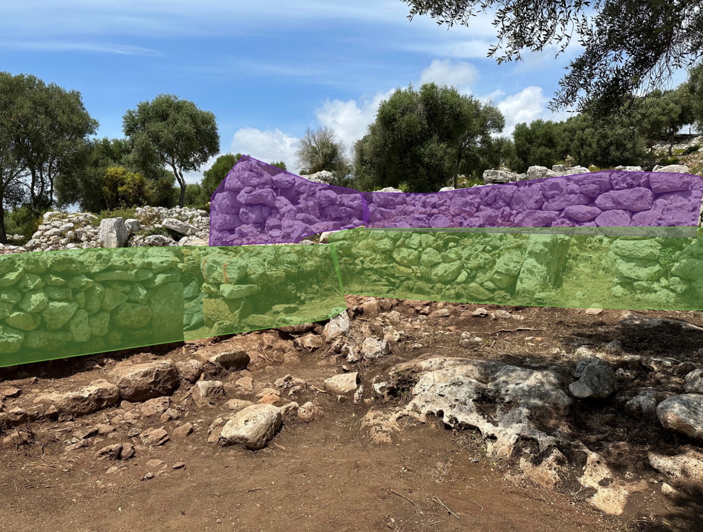A green and purple rock wall

AI-generated content may be incorrect.